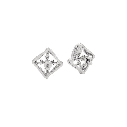 Lite Luxe Diamond Earrings 18 KT / White Gold