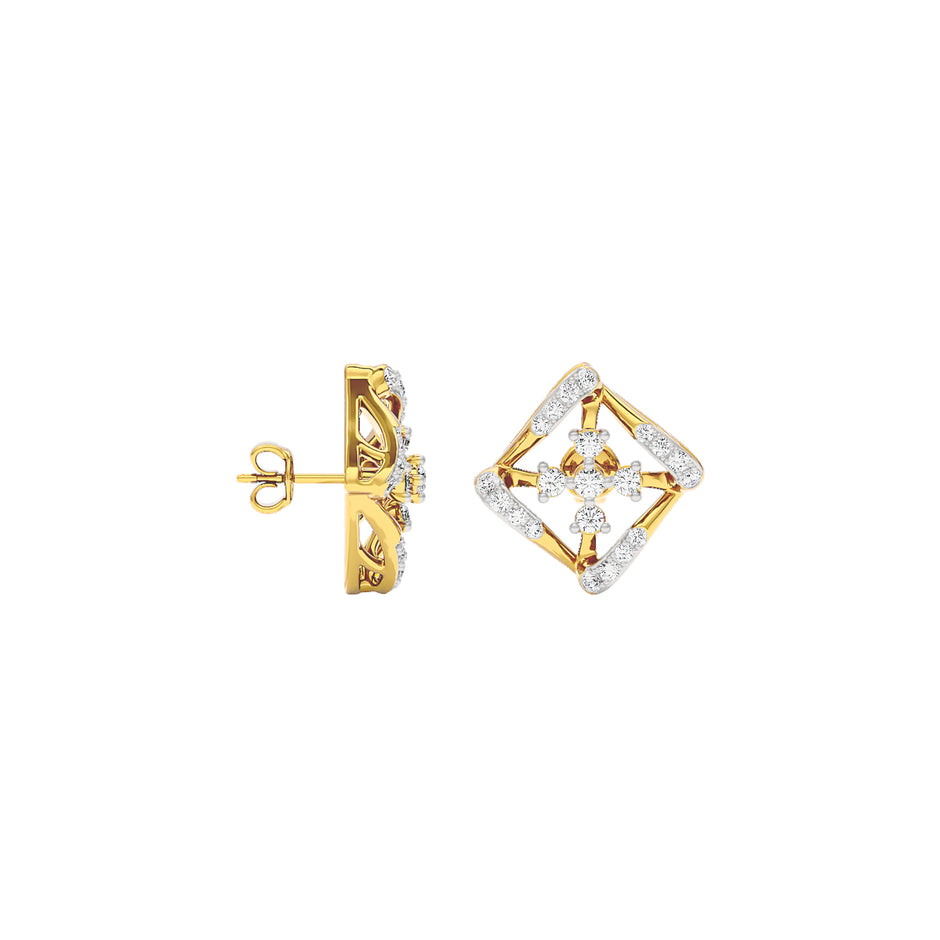 Lite Luxe Diamond Earrings 18 KT / Yellow Gold