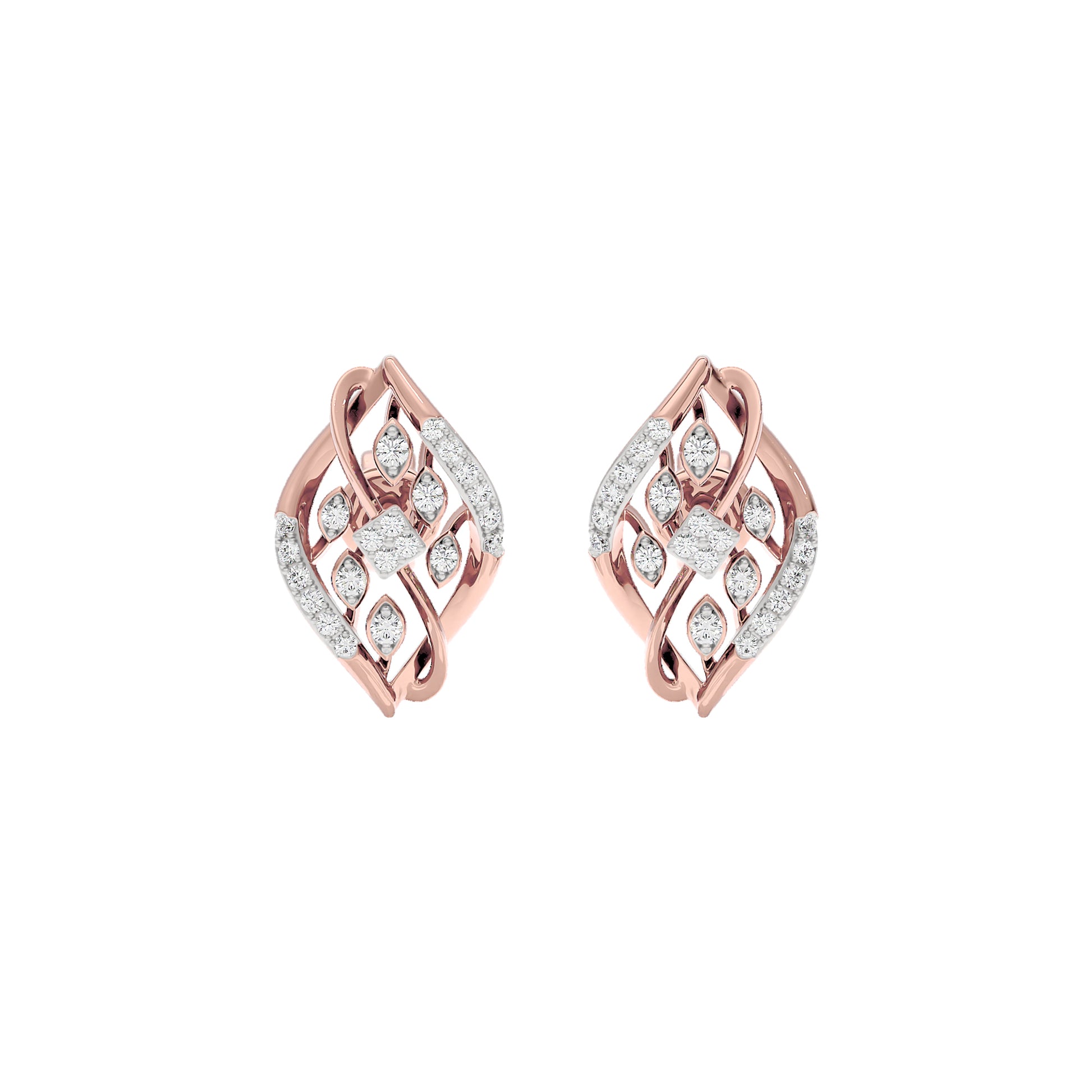 Periwinkle Diamond Earring 18 KT / Rose Gold