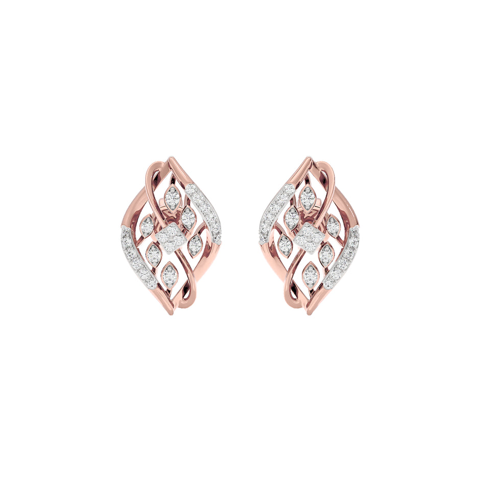 Periwinkle Diamond Earring 18 KT / Rose Gold