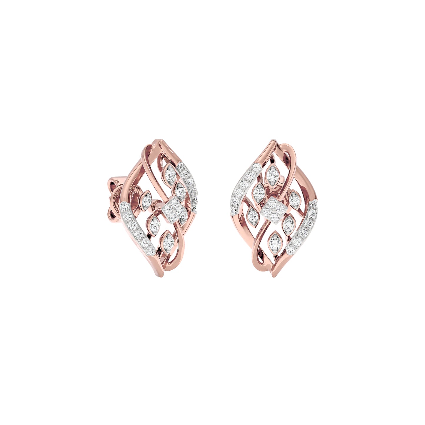 Periwinkle Diamond Earring 18 KT / Rose Gold