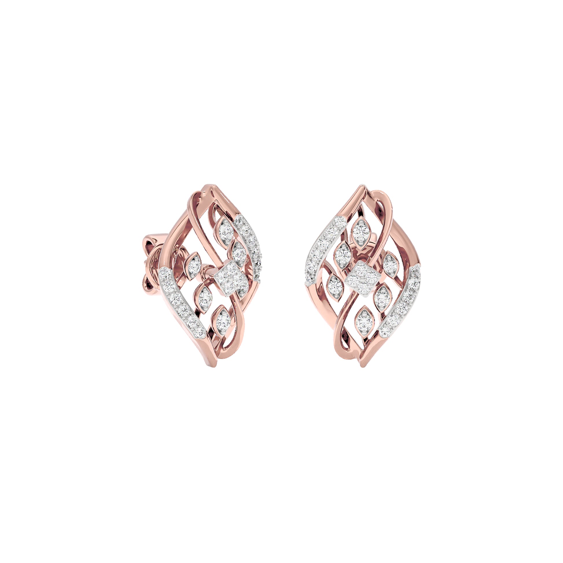 Periwinkle Diamond Earring 18 KT / Rose Gold