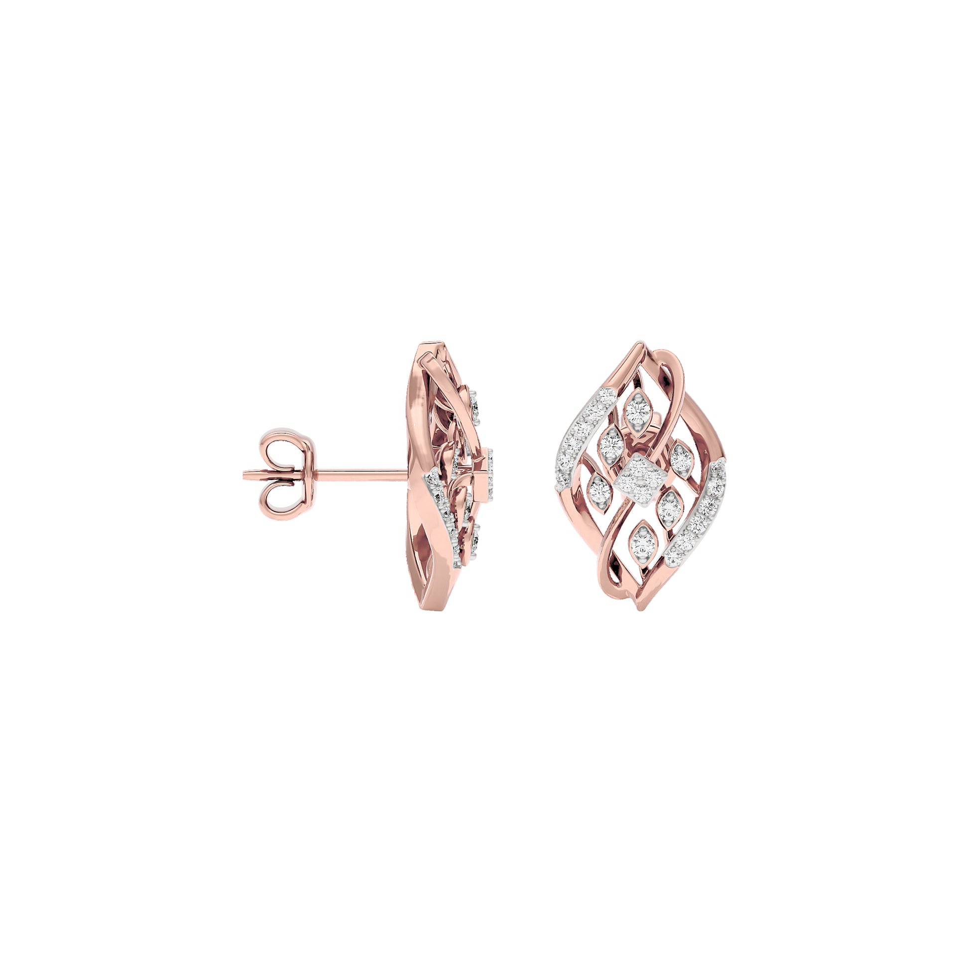 Periwinkle Diamond Earring 18 KT / Rose Gold