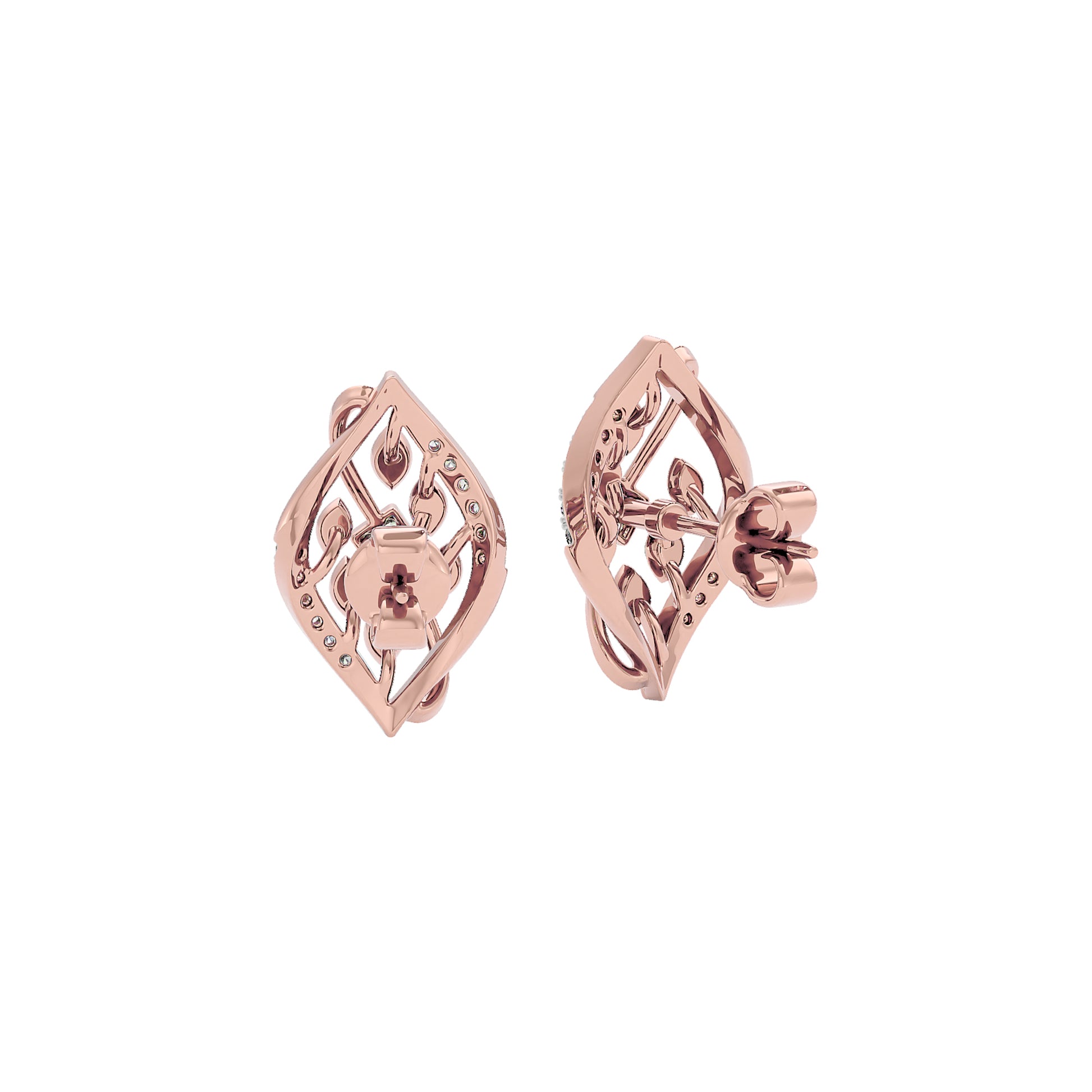 Periwinkle Diamond Earring 18 KT / Rose Gold