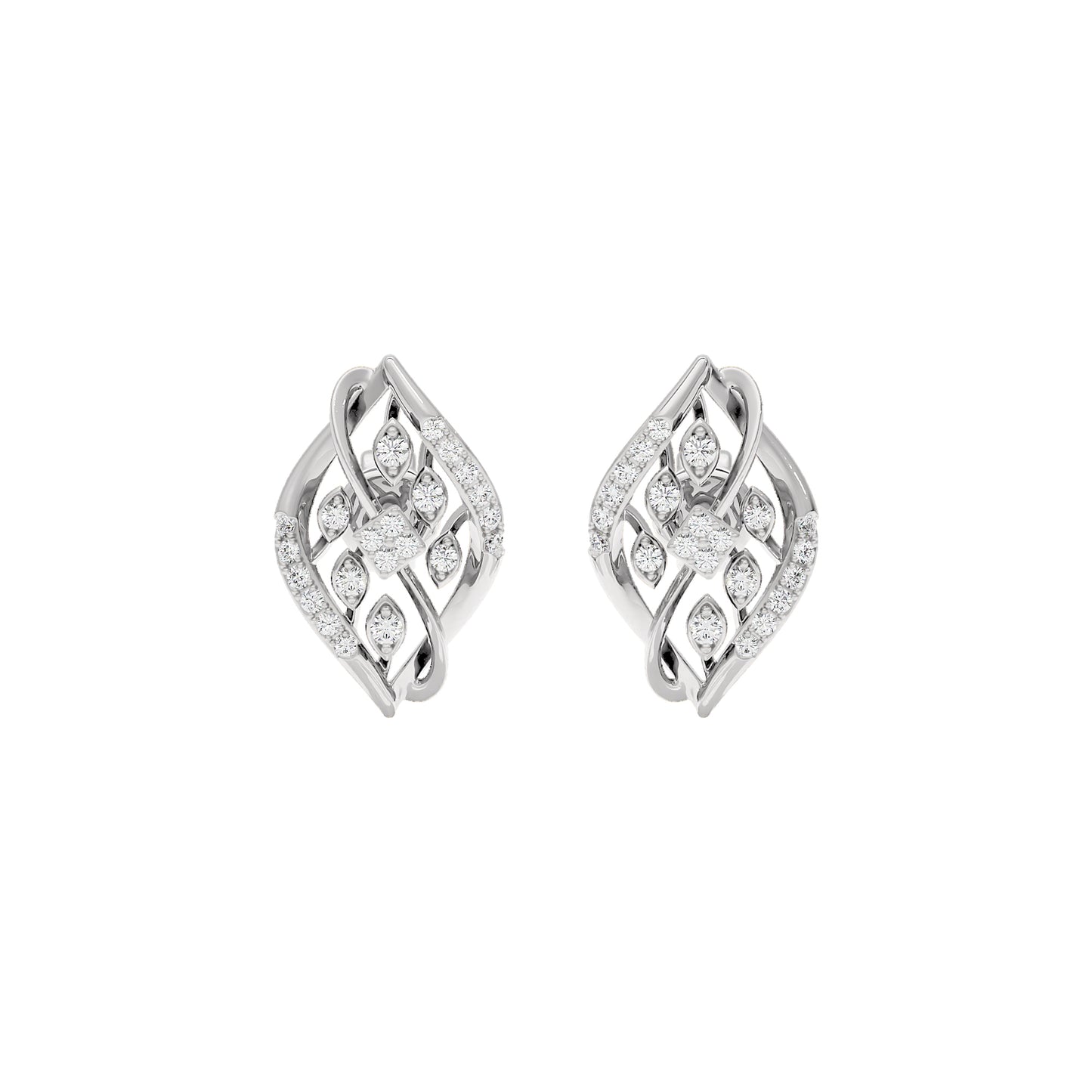 Periwinkle Diamond Earring 18 KT / White Gold