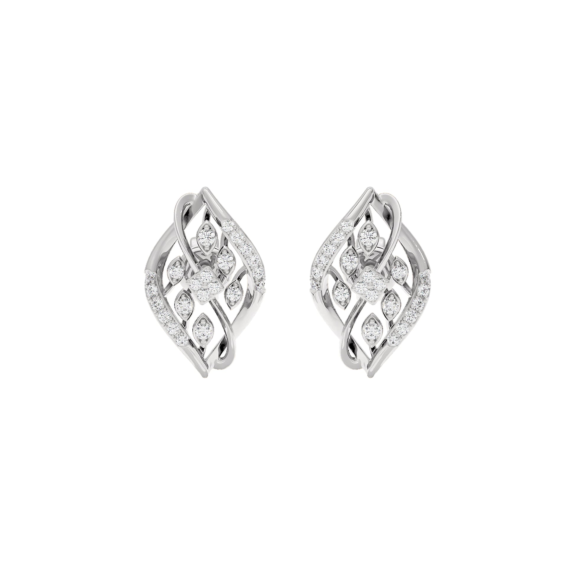 Periwinkle Diamond Earring 18 KT / White Gold