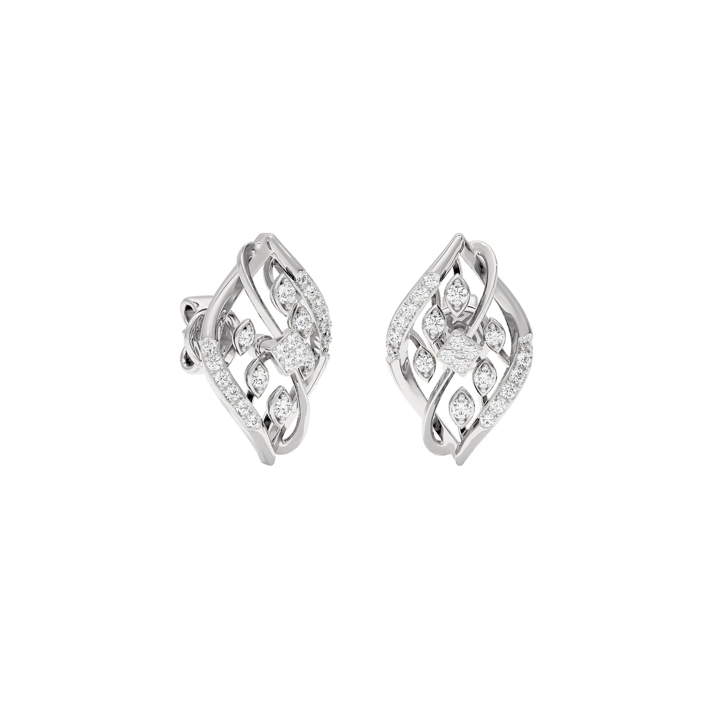Periwinkle Diamond Earring 18 KT / White Gold