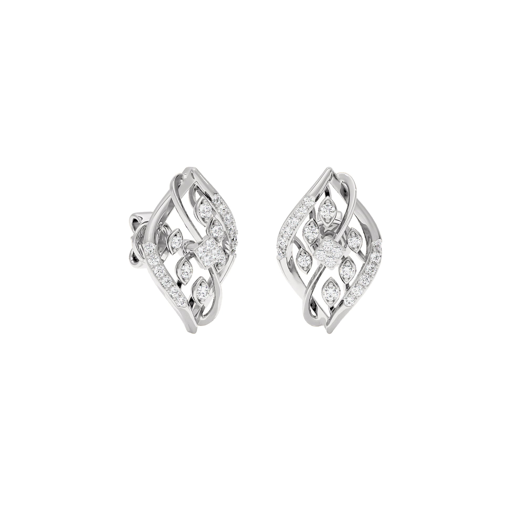 Periwinkle Diamond Earring 18 KT / White Gold
