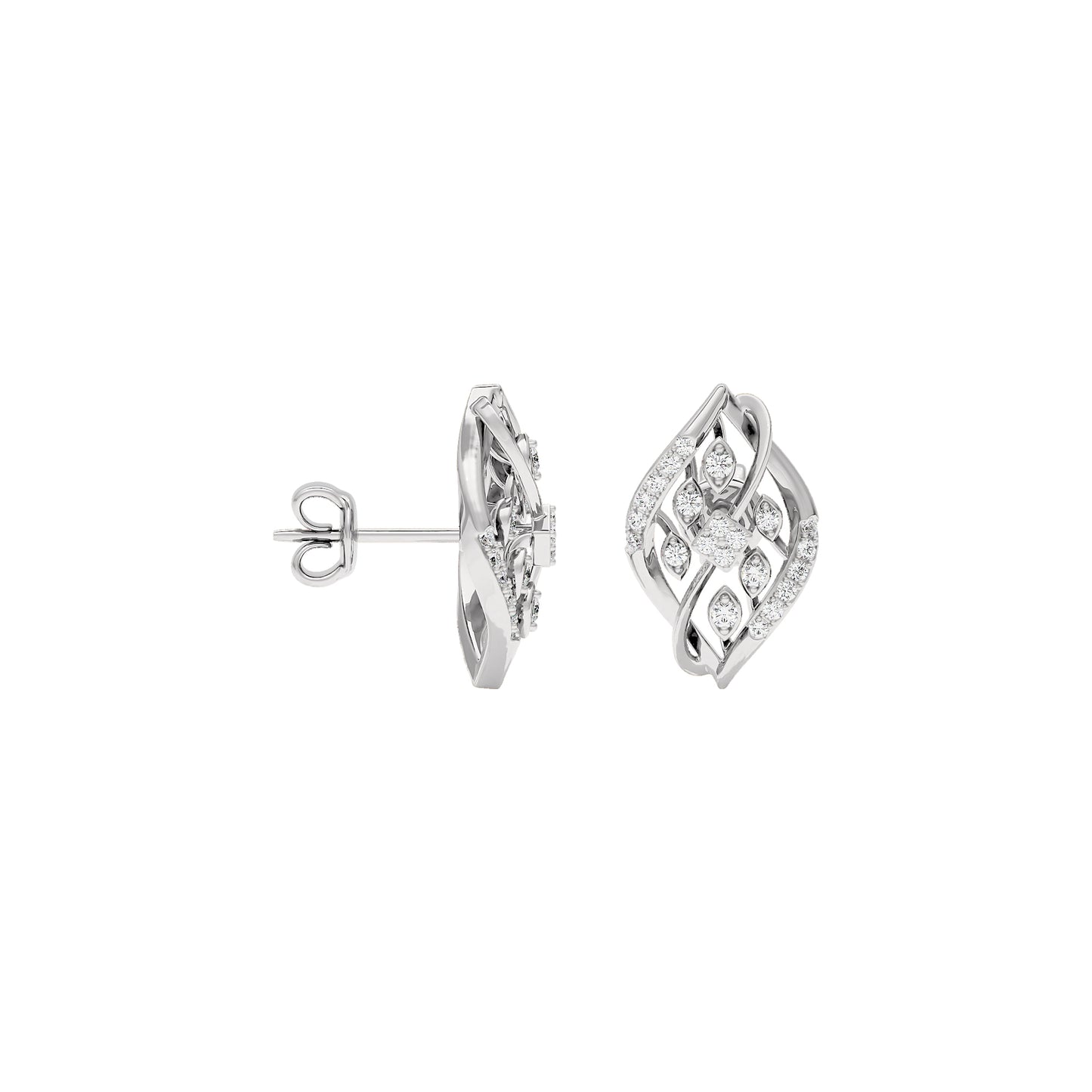 Periwinkle Diamond Earring 18 KT / White Gold
