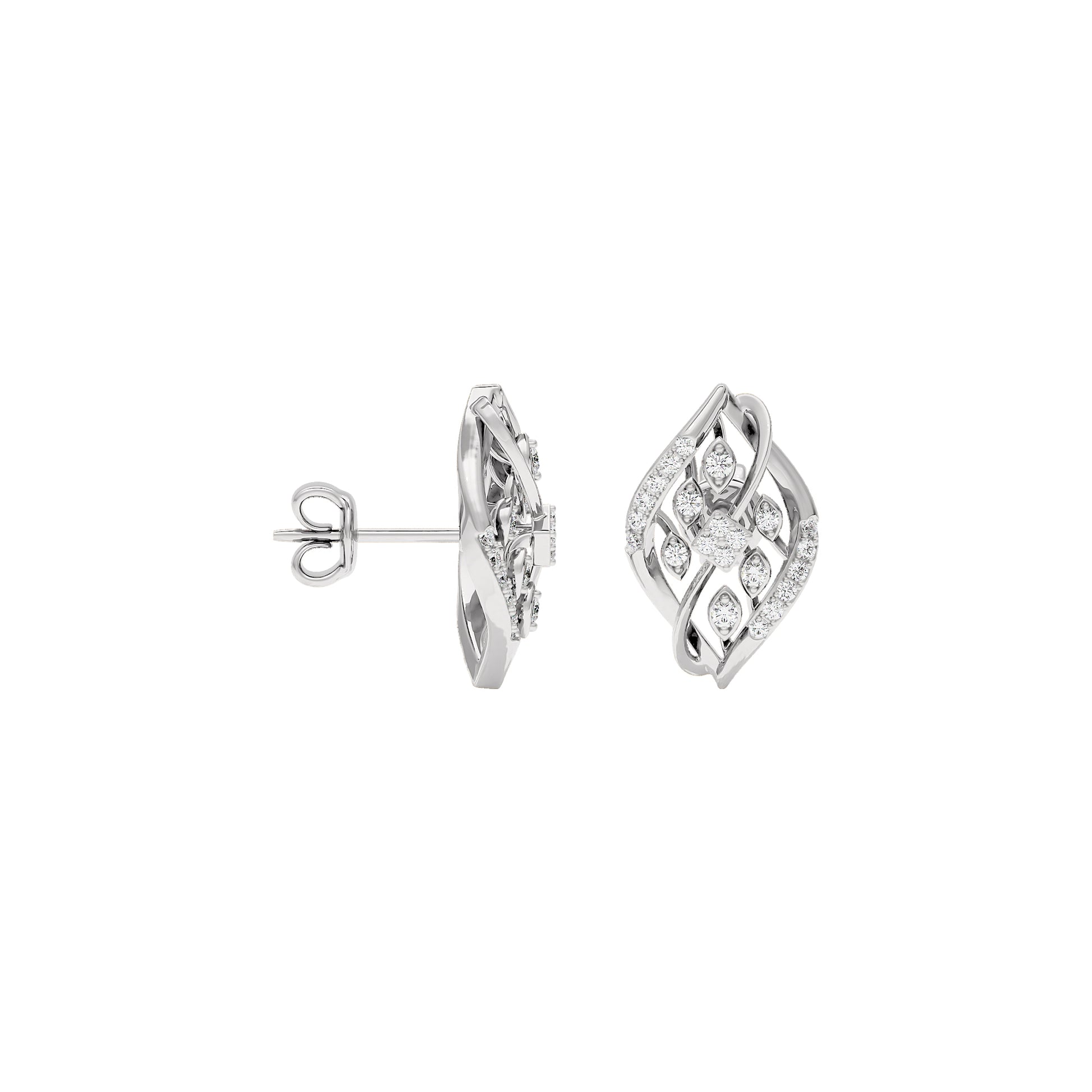 Periwinkle Diamond Earring 18 KT / White Gold