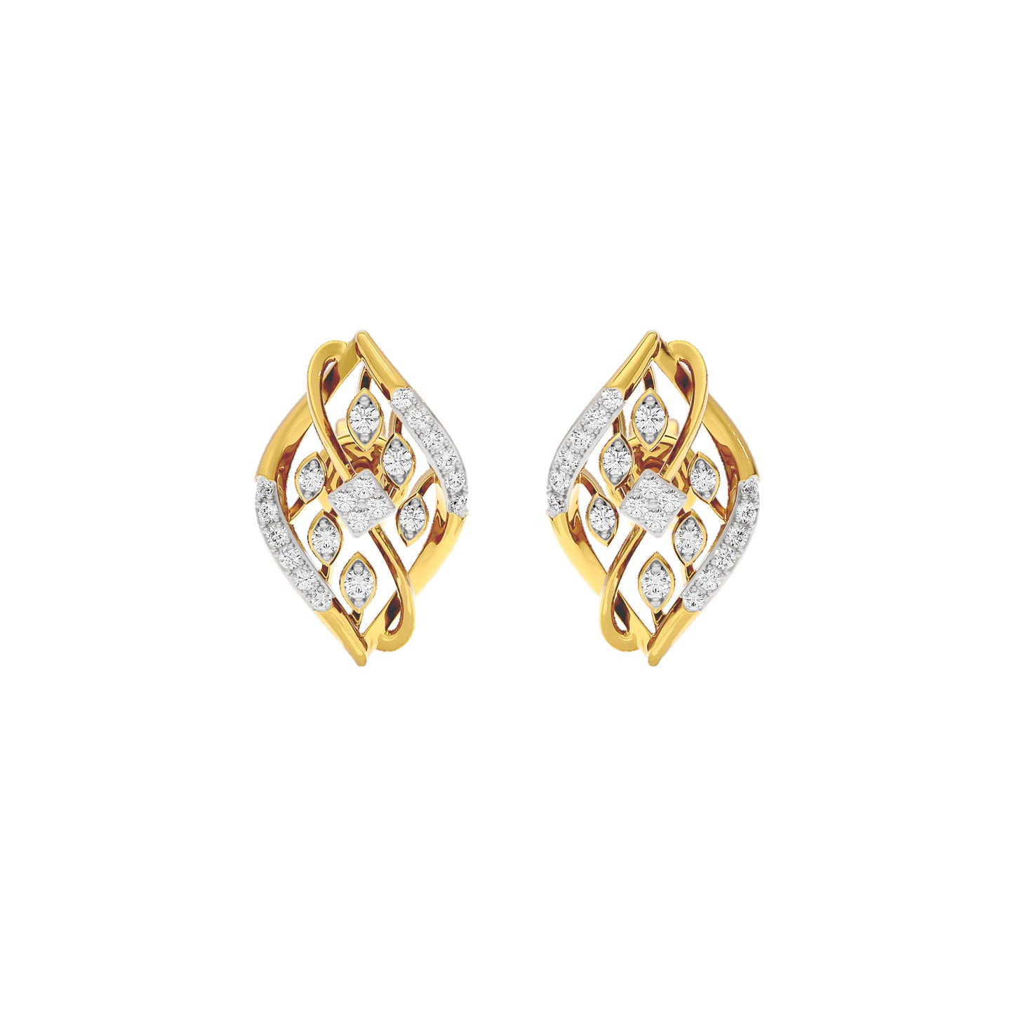 Periwinkle Diamond Earring 18 KT / Yellow Gold