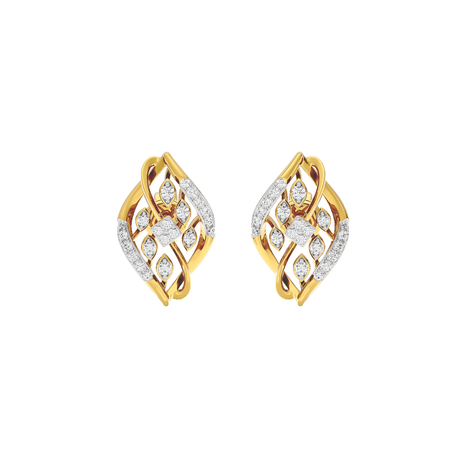 Periwinkle Diamond Earring 18 KT / Yellow Gold