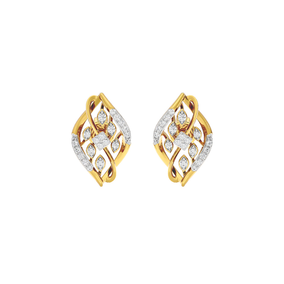 Periwinkle Diamond Earring 18 KT / Yellow Gold