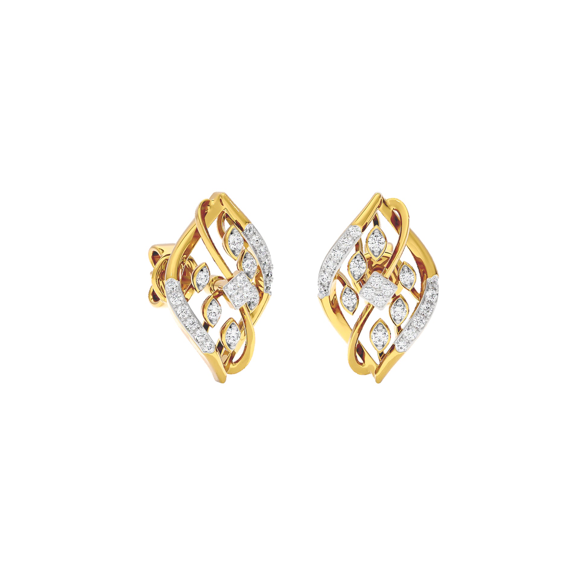Periwinkle Diamond Earring 18 KT / Yellow Gold