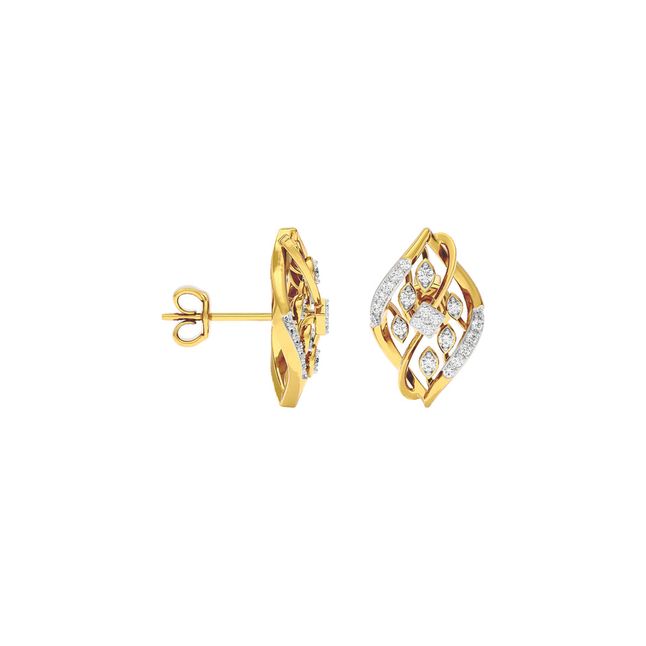 Periwinkle Diamond Earring 18 KT / Yellow Gold