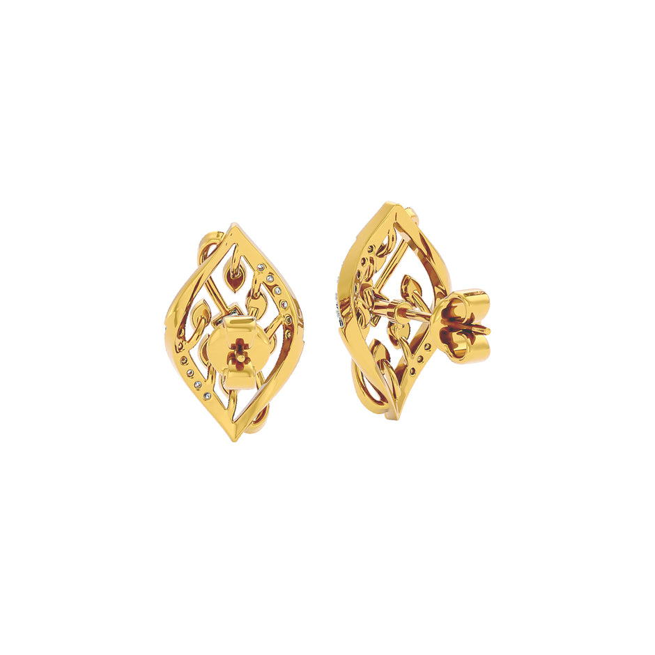 Periwinkle Diamond Earring 18 KT / Yellow Gold