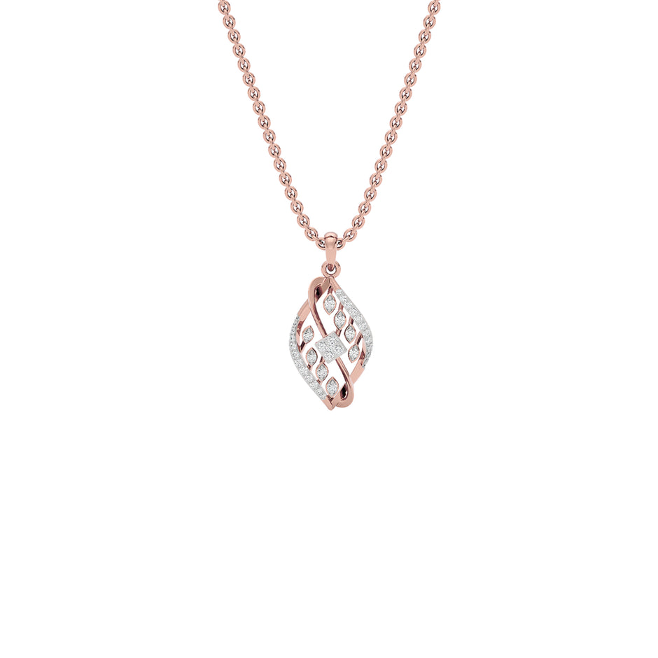 Periwinkle Diamond Pendant 18 KT / Rose Gold