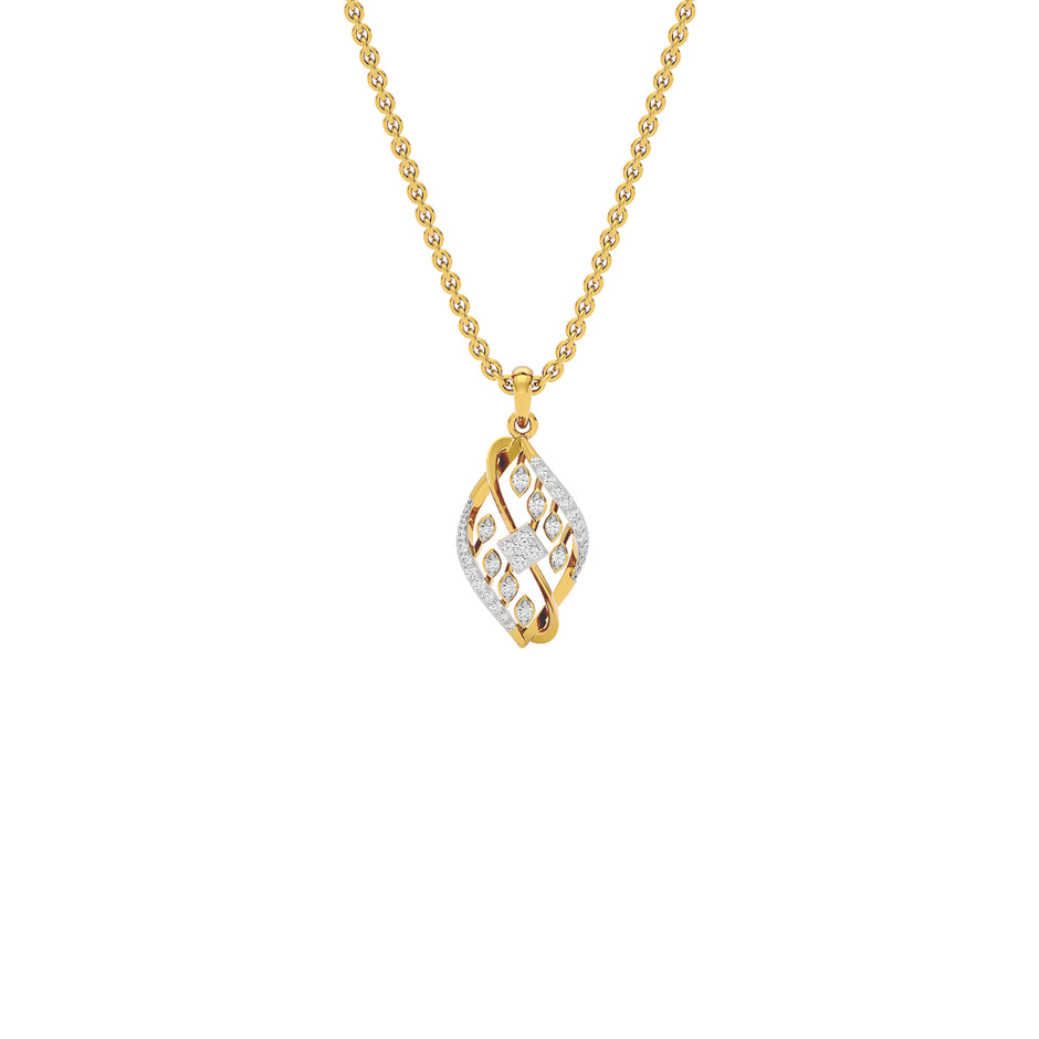 Periwinkle Diamond Pendant 18 KT / Yellow Gold