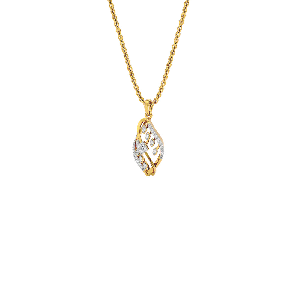 Periwinkle Diamond Pendant 18 KT / Yellow Gold