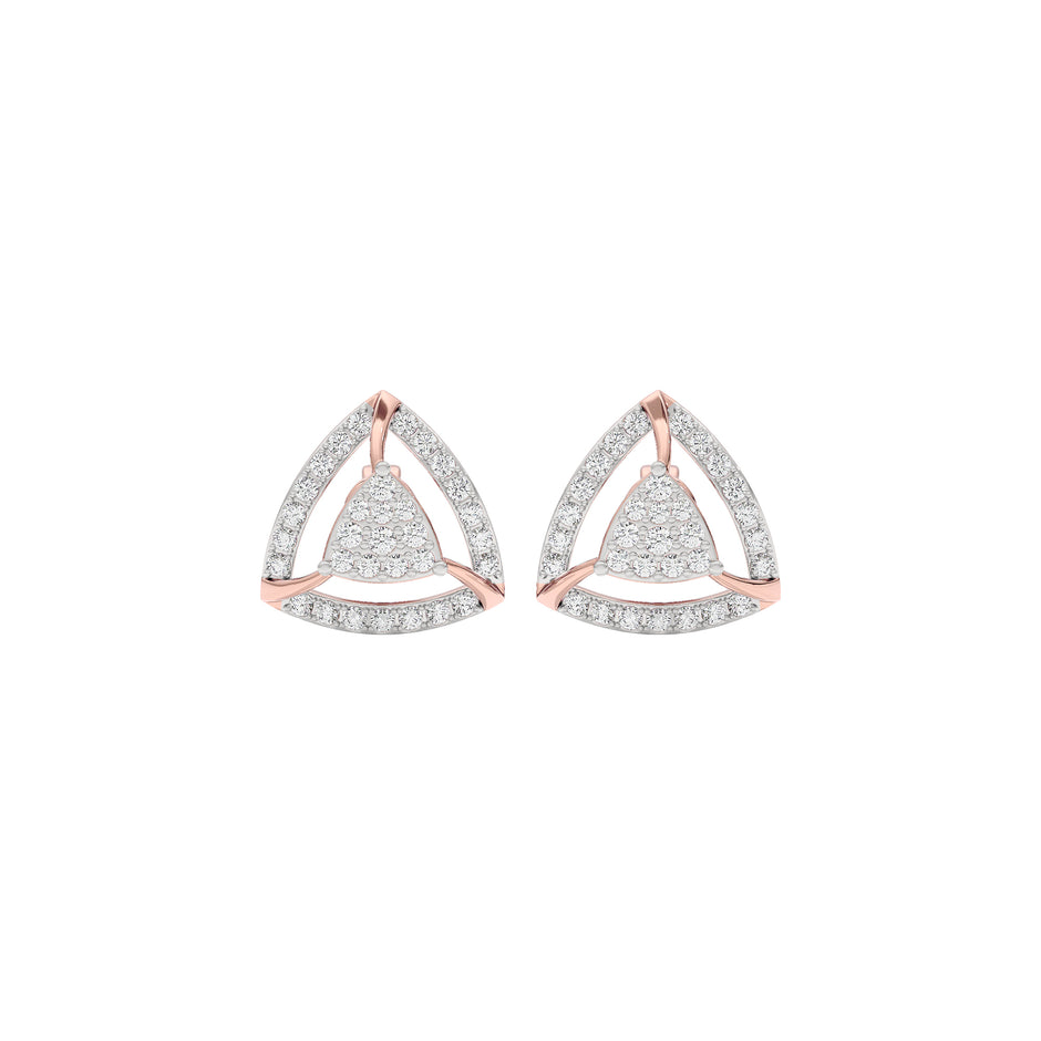 Opulent Angle Diamond Earrings 18 KT / Rose Gold