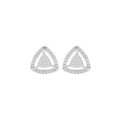 Opulent Angle Diamond Earrings 18 KT / White Gold