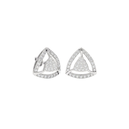 Opulent Angle Diamond Earrings 18 KT / White Gold