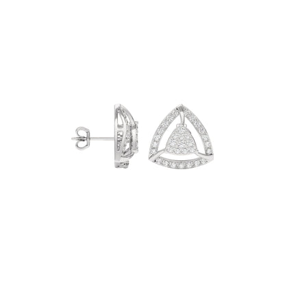 Opulent Angle Diamond Earrings 18 KT / White Gold