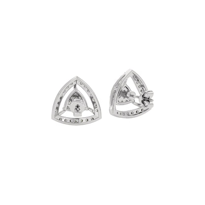 Opulent Angle Diamond Earrings 18 KT / White Gold