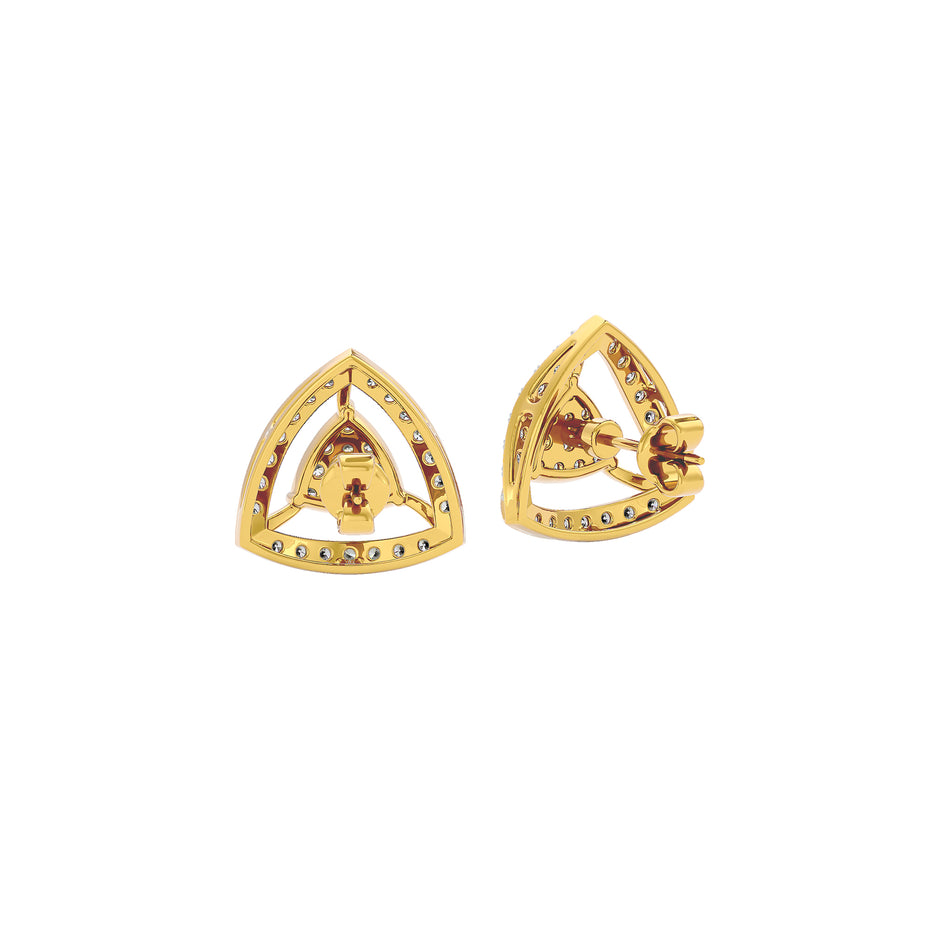 Opulent Angle Diamond Earrings 18 KT / Yellow Gold