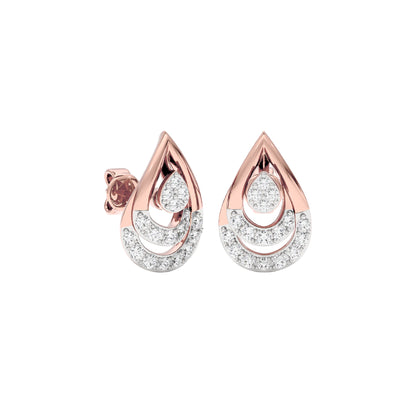 Phyllo Diamond Earrings 18 KT / Rose Gold