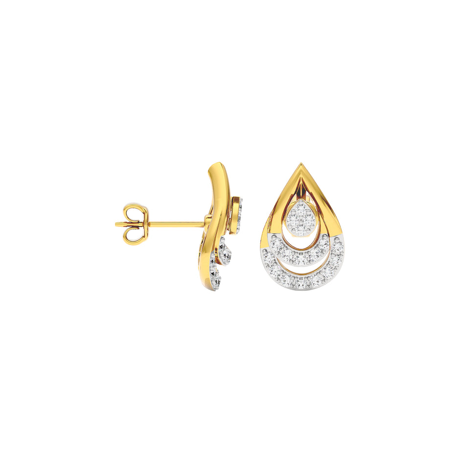 Phyllo Diamond Earrings 18 KT / Yellow Gold