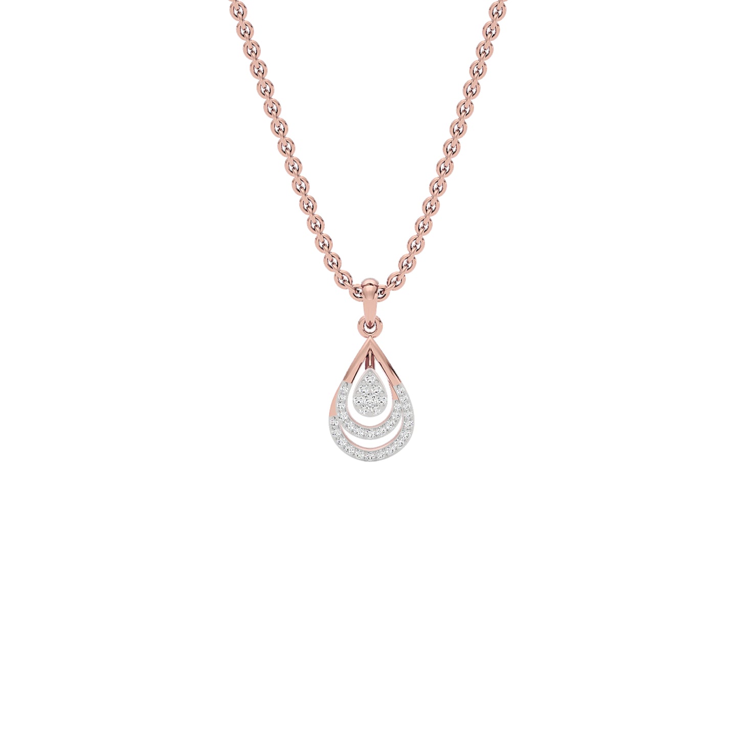 Phyllo Diamond Pendant 18 KT / Rose Gold