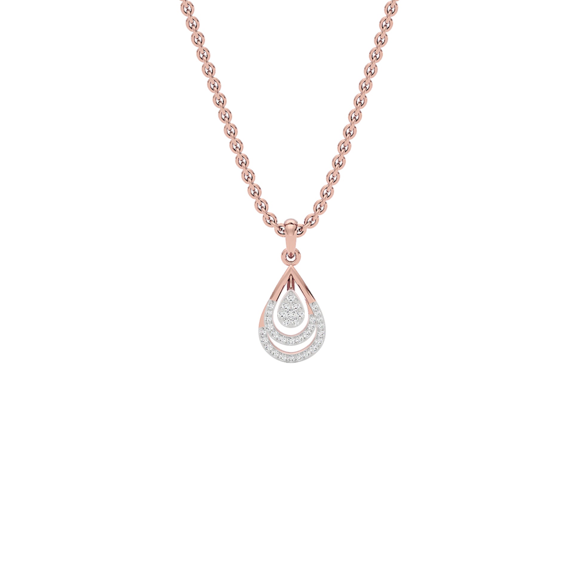 Phyllo Diamond Pendant 18 KT / Rose Gold