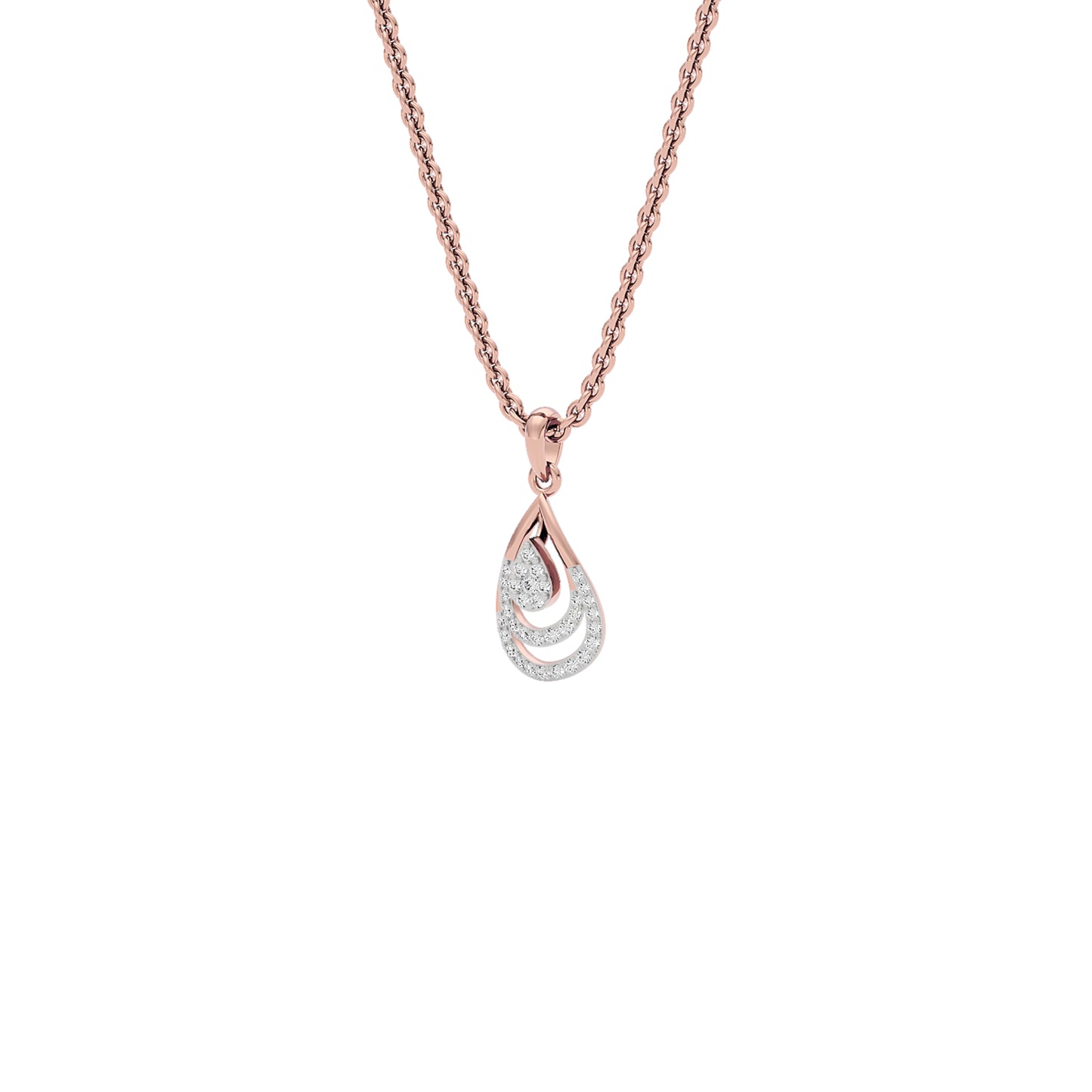 Phyllo Diamond Pendant 18 KT / Rose Gold