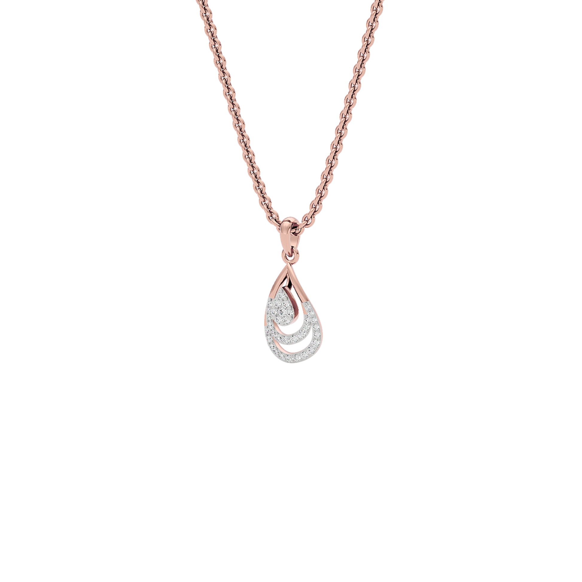 Phyllo Diamond Pendant 18 KT / Rose Gold