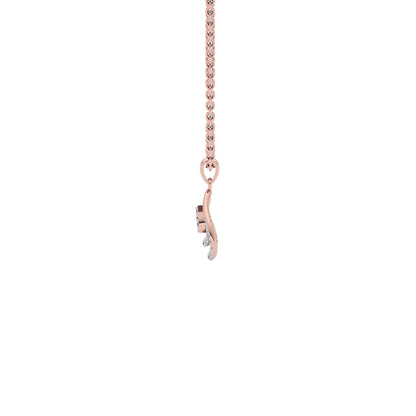 Phyllo Diamond Pendant 18 KT / Rose Gold