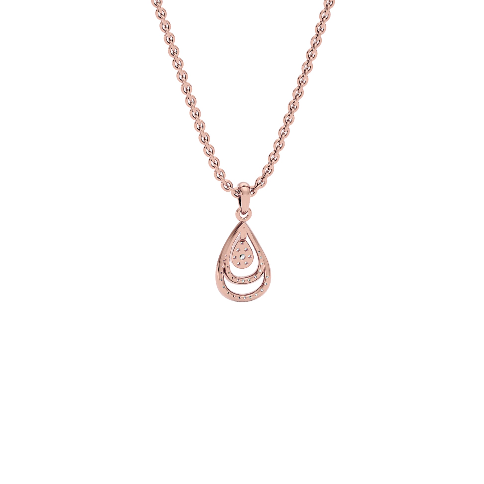 Phyllo Diamond Pendant 18 KT / Rose Gold
