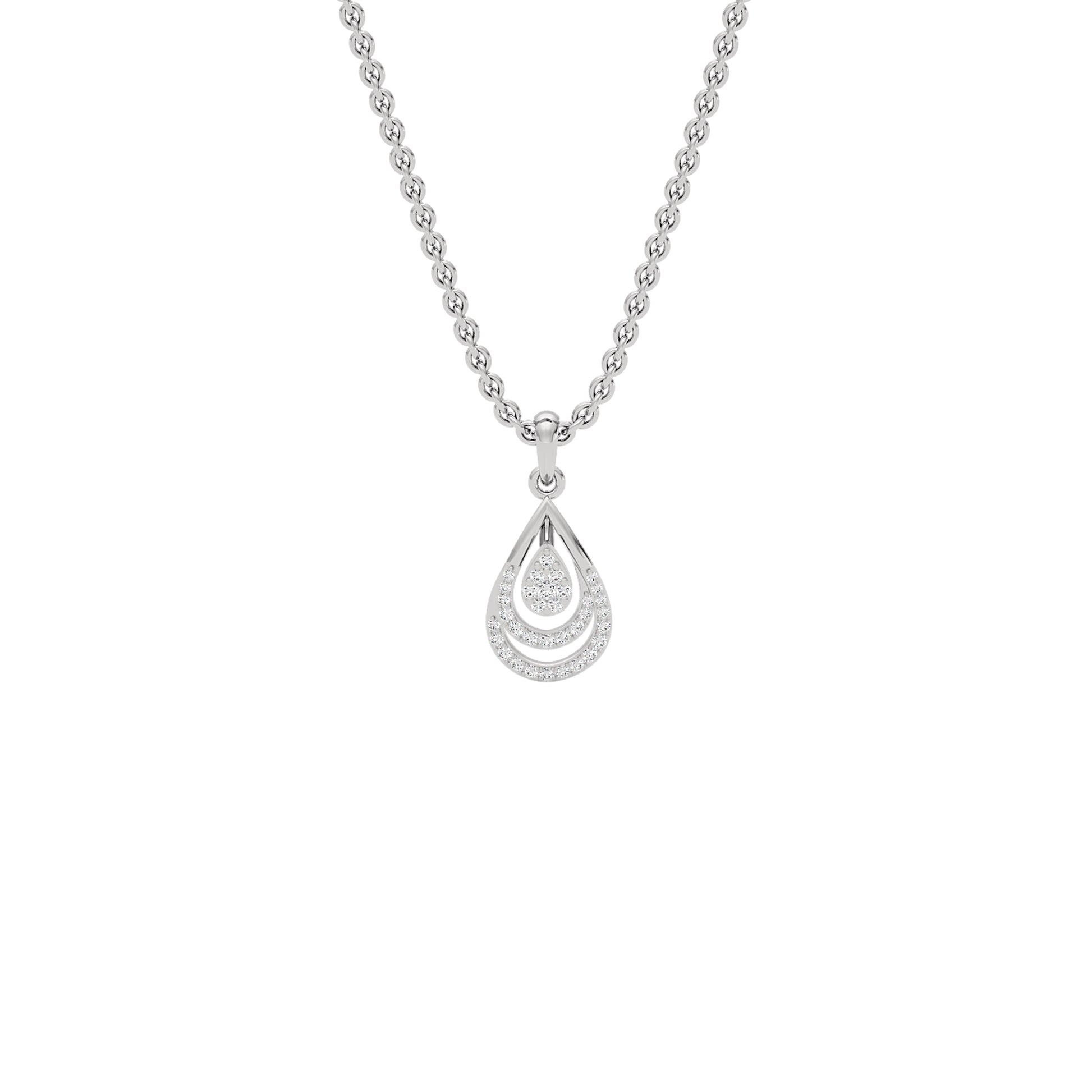 Phyllo Diamond Pendant 18 KT / White Gold