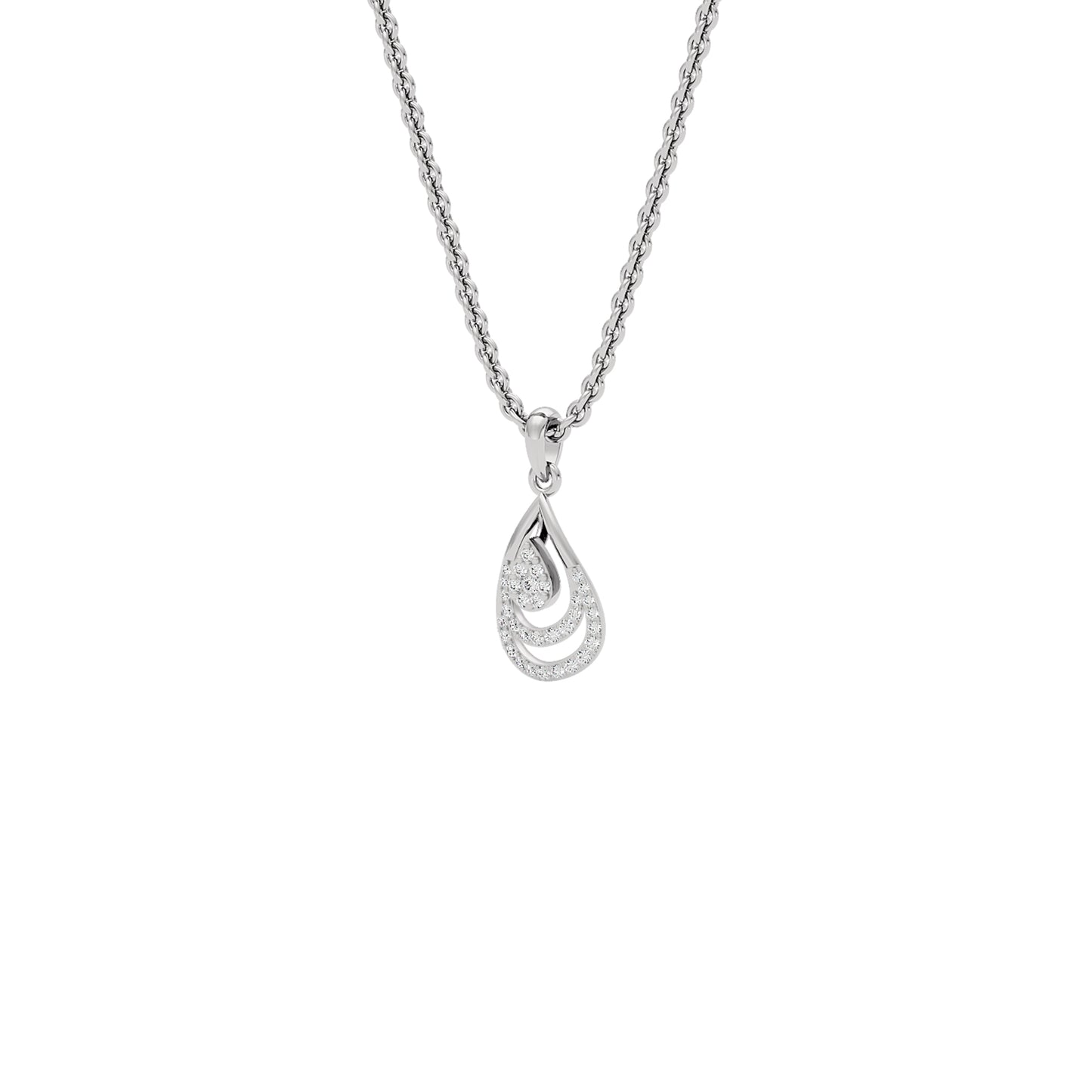 Phyllo Diamond Pendant 18 KT / White Gold
