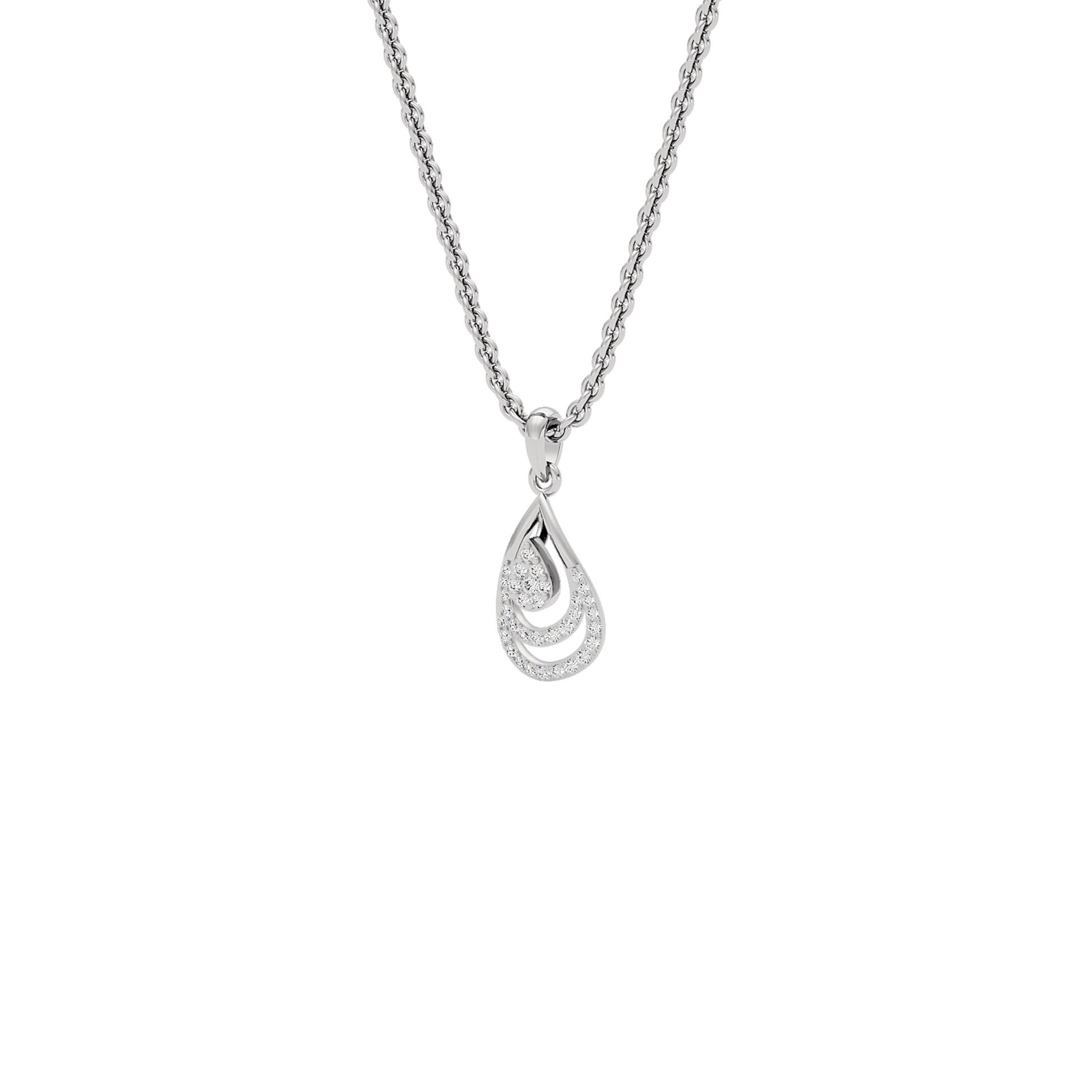 Phyllo Diamond Pendant 18 KT / White Gold