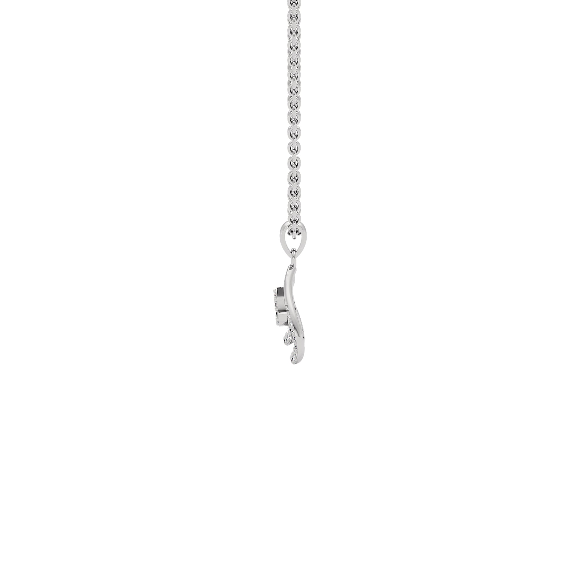 Phyllo Diamond Pendant 18 KT / White Gold