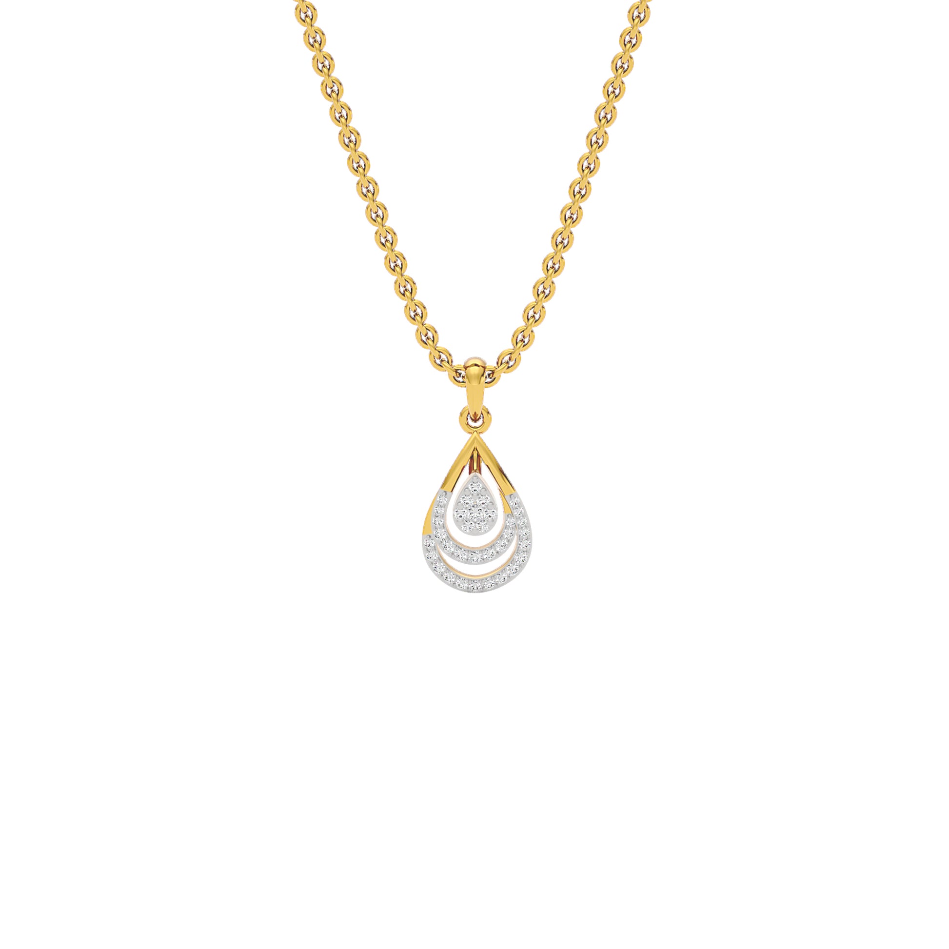 Phyllo Diamond Pendant 18 KT / Yellow Gold