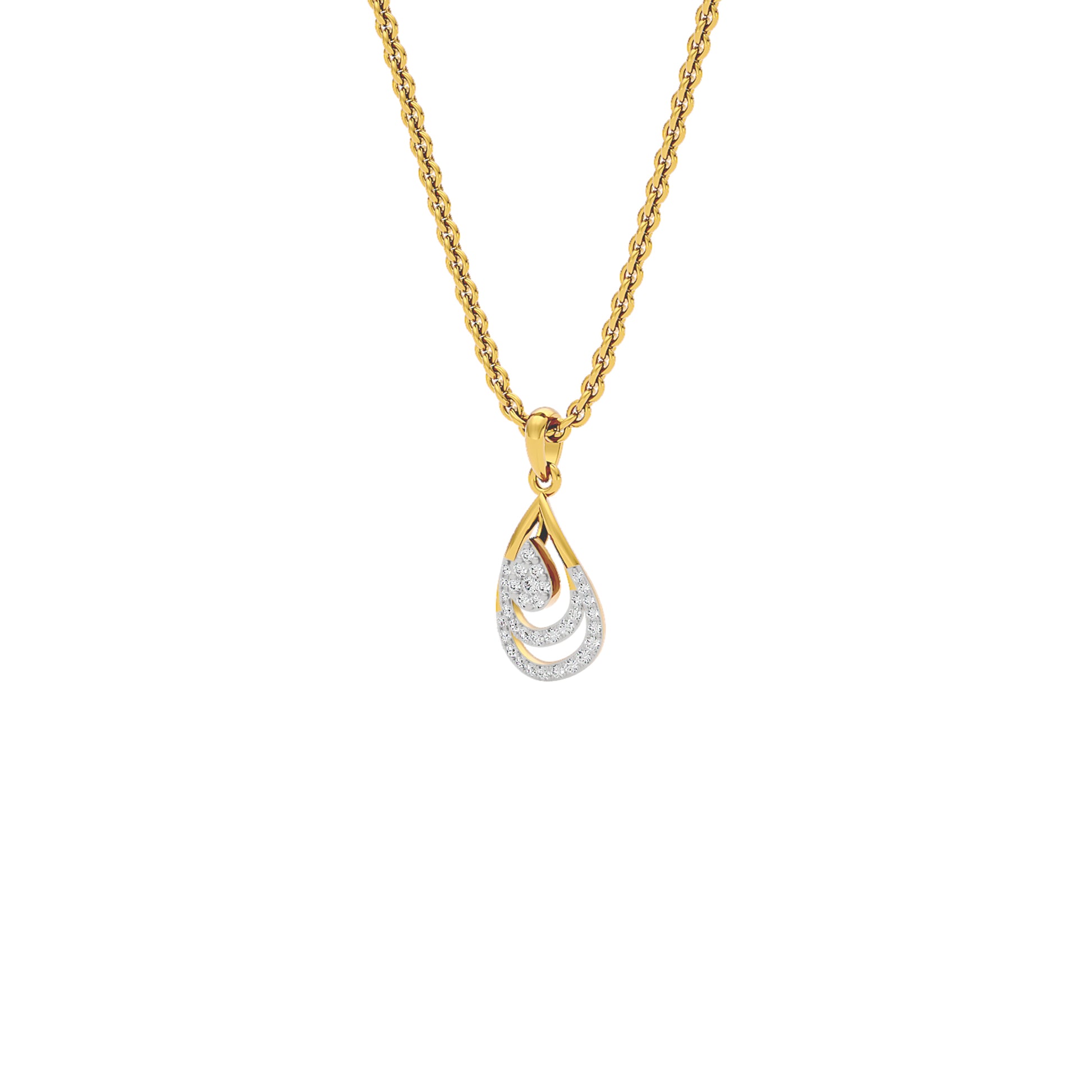 Phyllo Diamond Pendant 18 KT / Yellow Gold