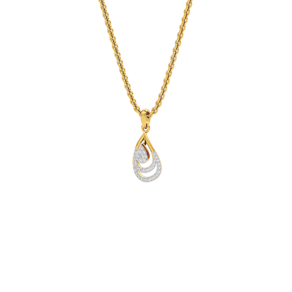 Phyllo Diamond Pendant 18 KT / Yellow Gold