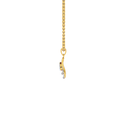 Phyllo Diamond Pendant 18 KT / Yellow Gold