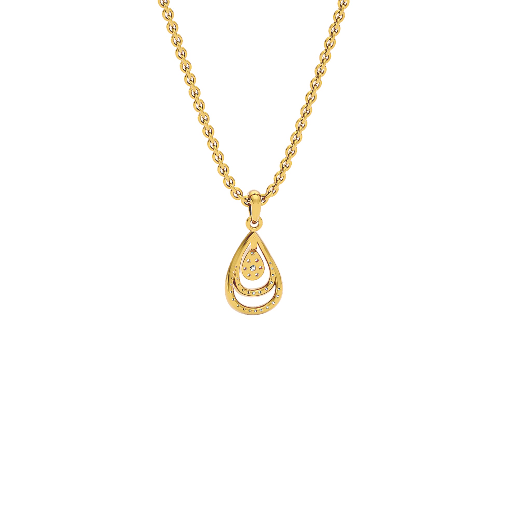 Phyllo Diamond Pendant 18 KT / Yellow Gold