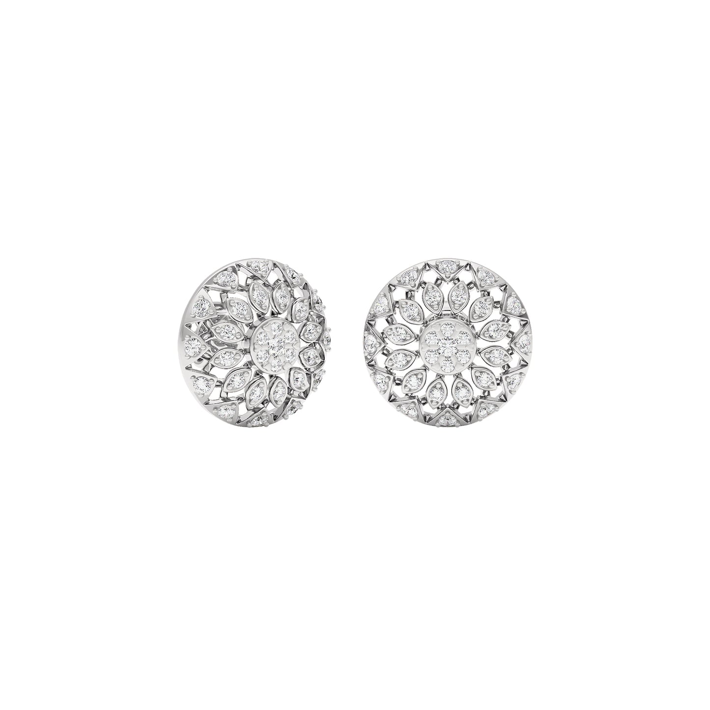 Mandala Diamond Earrings 18 KT / White Gold