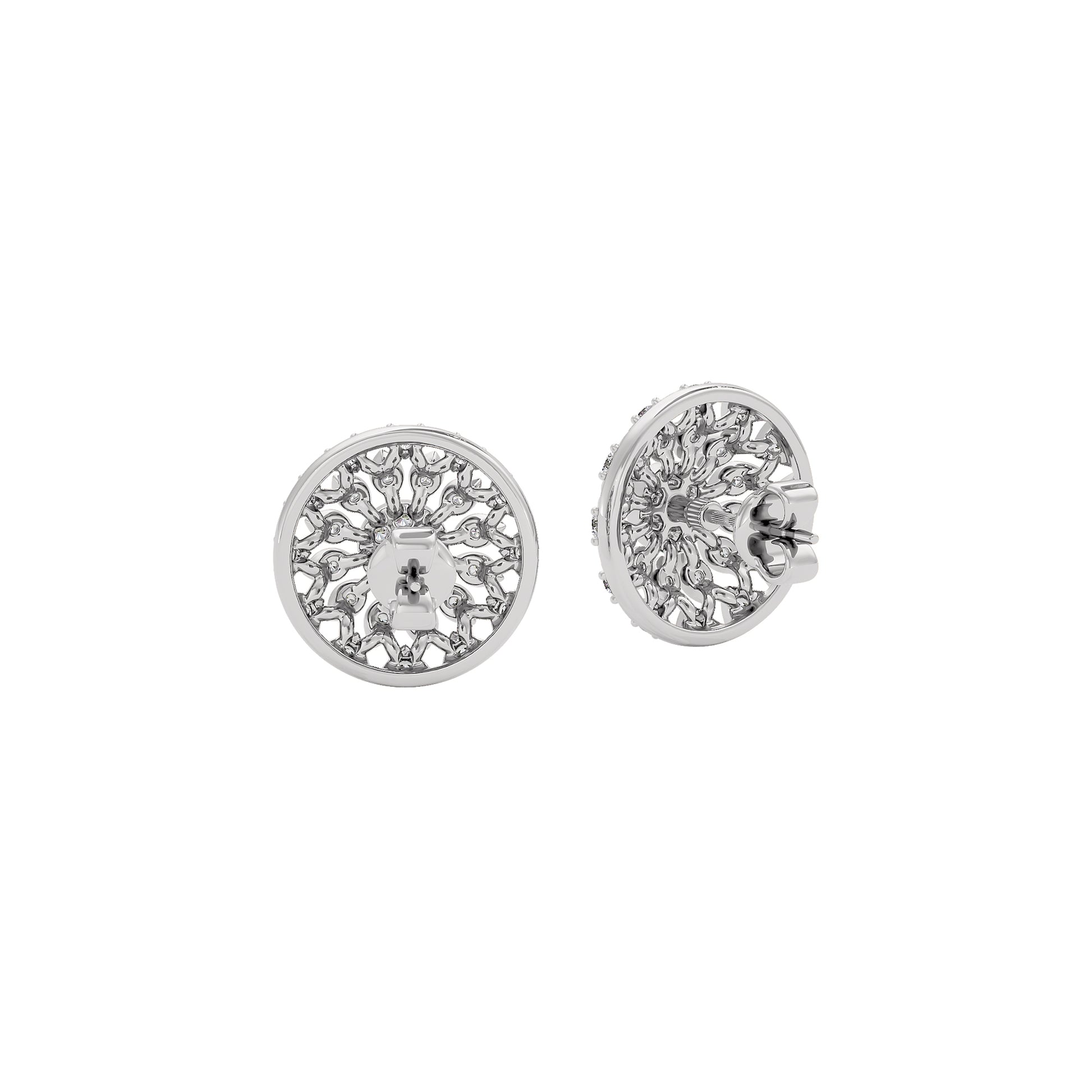 Mandala Diamond Earrings 18 KT / White Gold