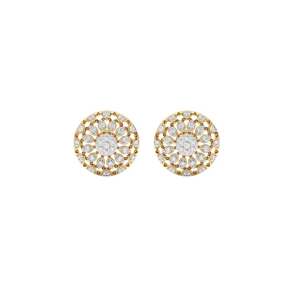 Mandala Diamond Earrings 18 KT / Yellow Gold