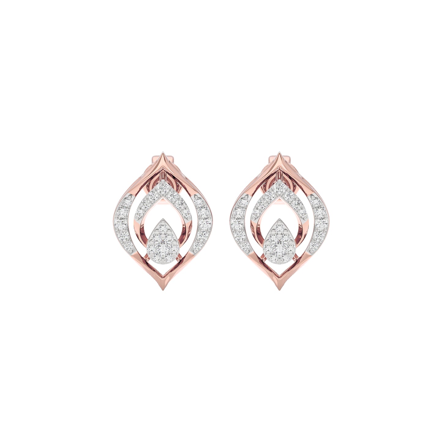 Lyanne Diamond Earrings 18 KT / Rose Gold